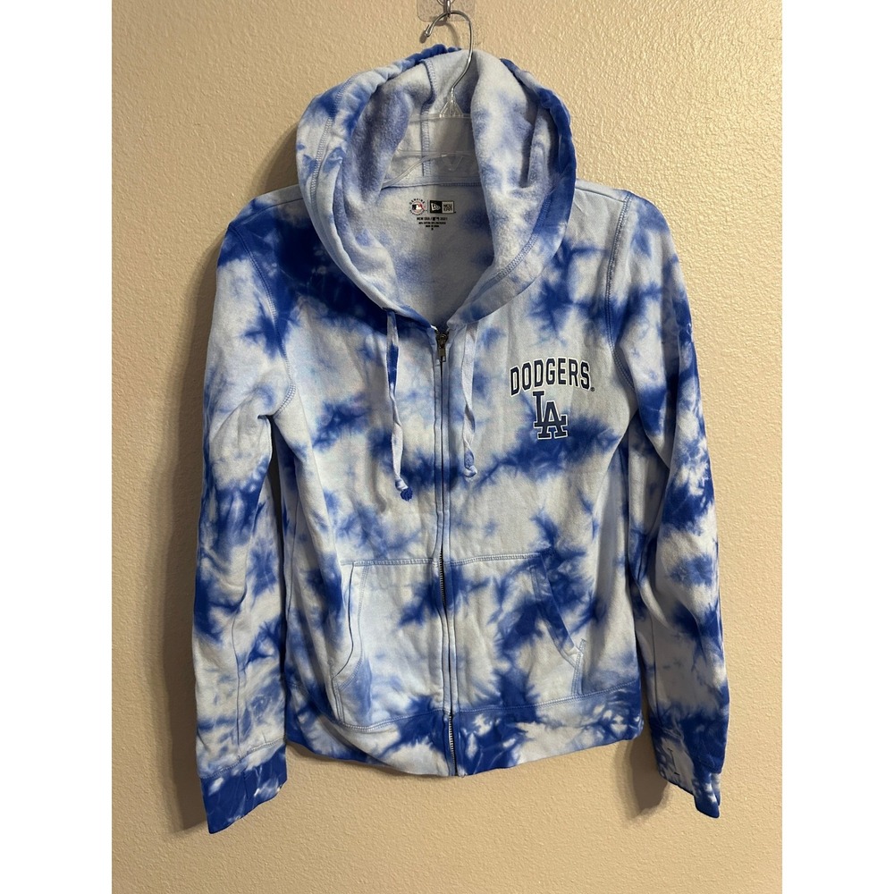 New Era MLB Los Angeles Dodgers Tie Dye Full Zip Hoodie Sweatshirt‎